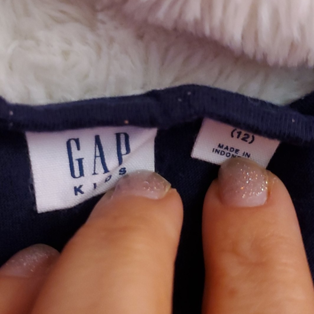 Gap Kids Sparkly Blue 3/4 Sleeve Shirt Sz XL (12) - Picture 3 of 4